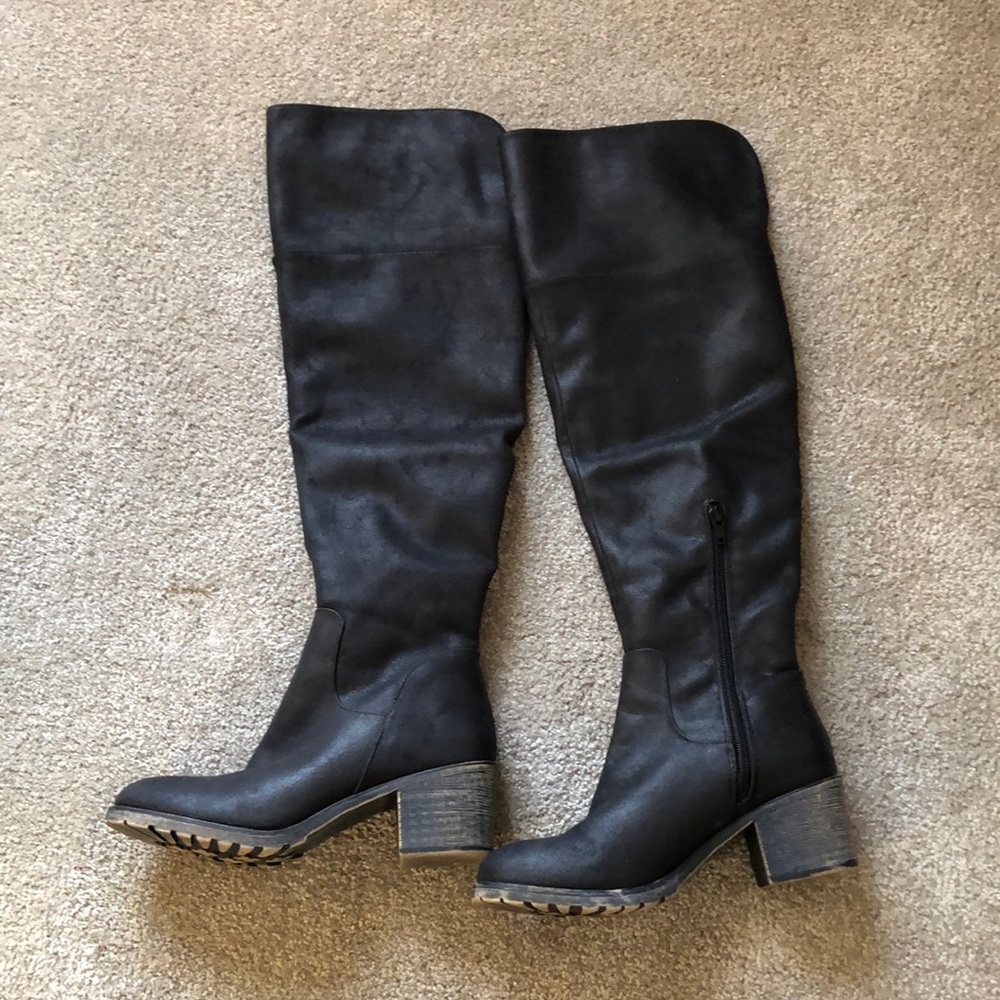Black over the knee boots